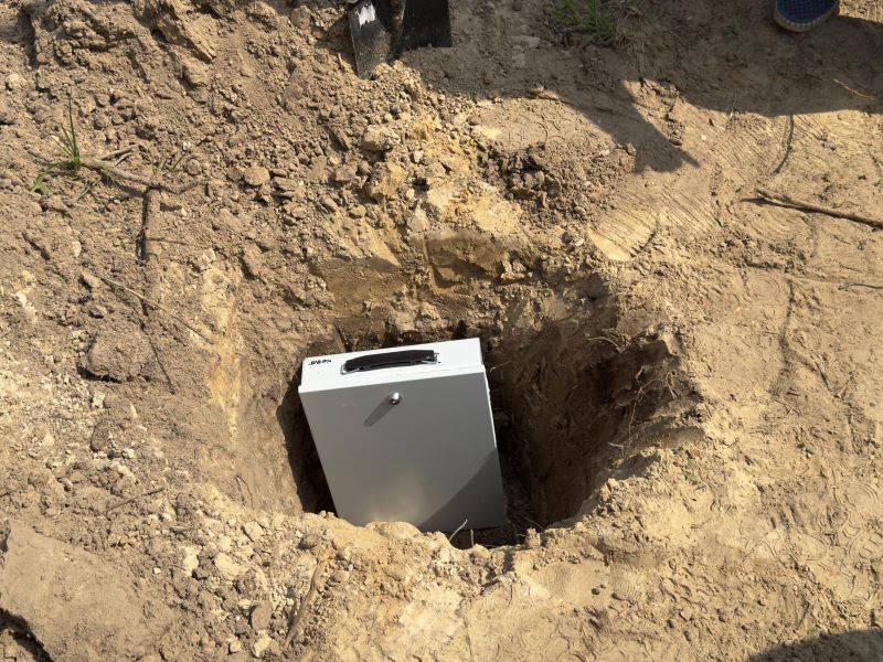 die Zeitkapsel wird versenkt